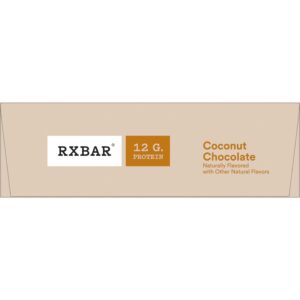 RXBAR Protein Bars, Protein Snack, Snack Bars, Coconut Chocolate, 22oz Box (12 Bars)