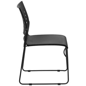 Flash Furniture HERCULES Series 881 lb. Capacity Black Sled Base Stack Chair with Air-Vent Back