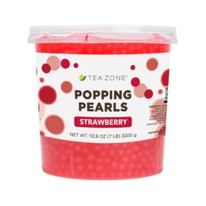 TEA ZONE Apex Popping Pearls Jar, Strawberry, 112.9 Ounce