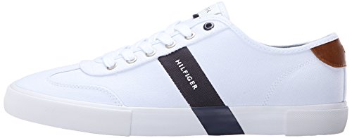 Tommy Hilfiger Men's Pandora Sneaker, White Canvas 137, 12M