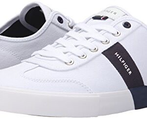 Tommy Hilfiger Men's Pandora Sneaker, White Canvas 137, 12M