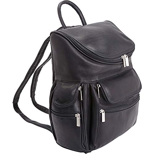 Royce Leather Executive 15" Laptop Backpack Handcrafted in Colombian Leather, Black, One Size