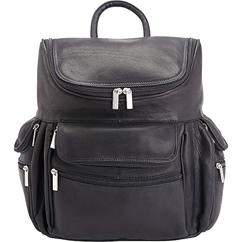 Royce Leather Executive 15" Laptop Backpack Handcrafted in Colombian Leather, Black, One Size