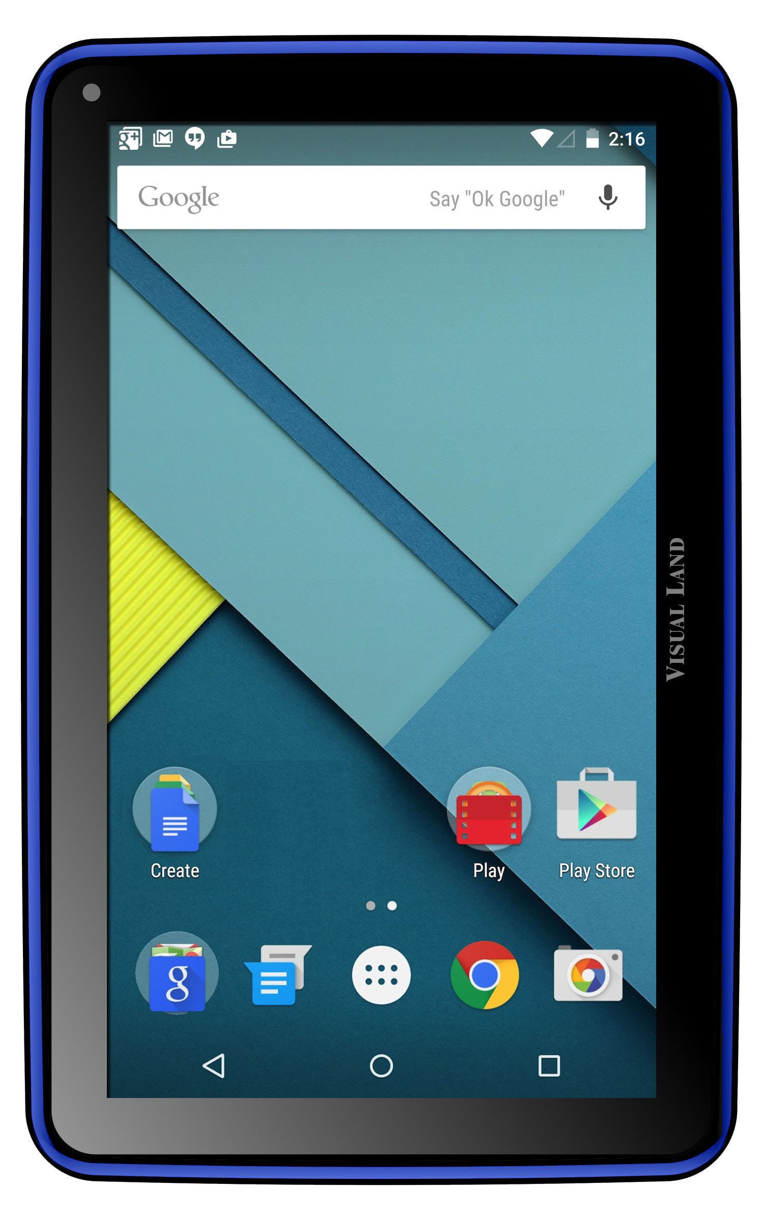Visual Land Prestige Elite 7QL FamTab - 7" Quad Core 16GB Lollipop 5.0 Android Tablet with Bumper Case ( Royal Blue )
