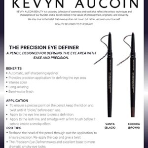 Kevyn Aucoin The Precision Eye Definer, Black (Vanta): Self-sharpening eyeliner. Easy precise pencil application. Pro makeup artist go to. Define eyes for long-wearing, sharp and smooth lines.