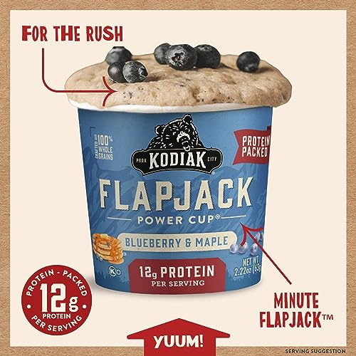 Kodiak Cakes Pancake On the Go, Blueberry and Maple, 2.16 Ounce (Pack of 12)