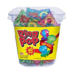 Ring Pop Hard Candy Pops, Variety Pack,2.55 pounds, 44 Count