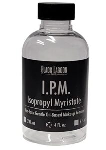 ipm isopropyl myristate 4 oz - professional makeup and adhesive remover - removes pros-aide and pax paint - makeup thinner and airbrush makeup thinner