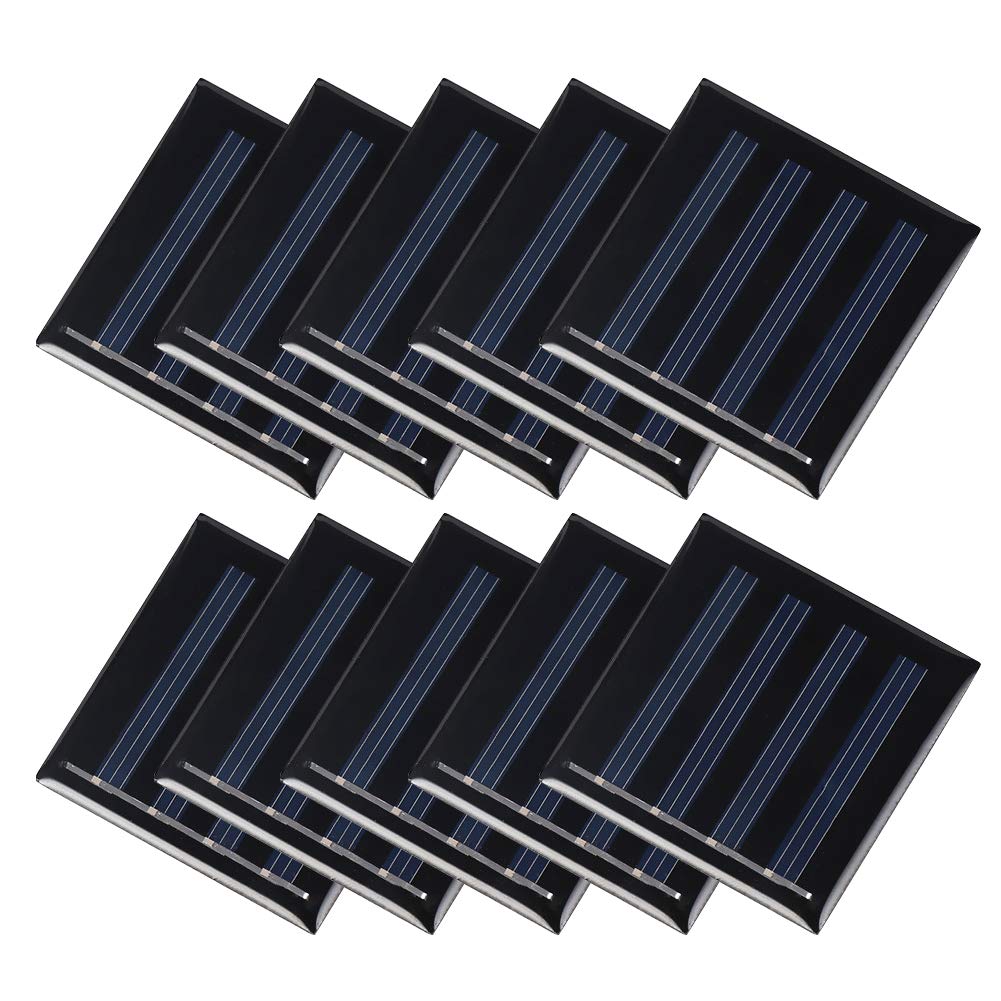 10Pcs 2V 100mAh 0.2W 40X40mm Micro Mini Power Small Solar Cell Panel Module for DIY Solar Light Phone Charger Toy Flashlight Power Bank