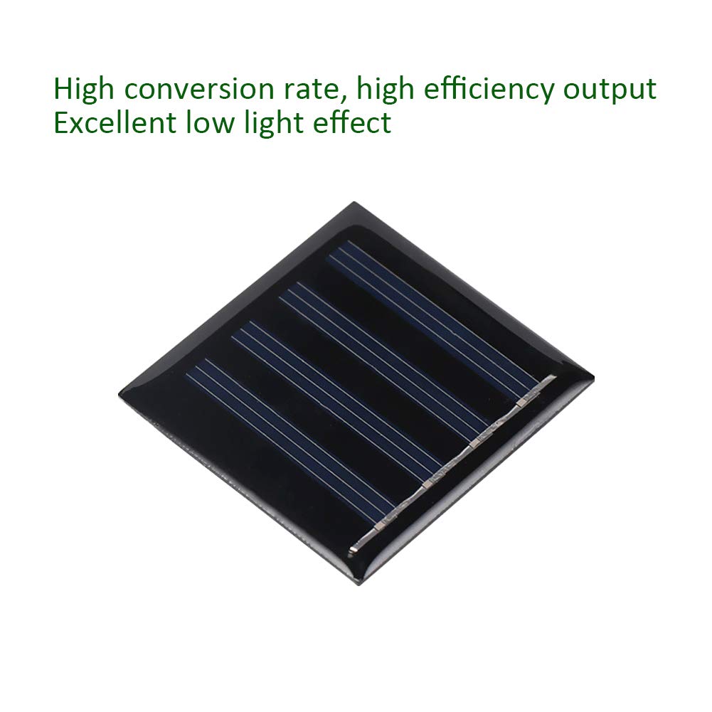 10Pcs 2V 100mAh 0.2W 40X40mm Micro Mini Power Small Solar Cell Panel Module for DIY Solar Light Phone Charger Toy Flashlight Power Bank