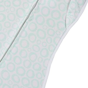 Woombie Convertible Unvented Nursery Swaddling Blankets, Mint O's, 14-19 Pounds