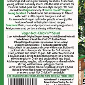 Native Forest Organic Young Jackfruit – Great Meatless Alternative, Plant Based Meat, Non-GMO Project Verified, USDA Organic – Original, 14 Oz (Pack of 6)