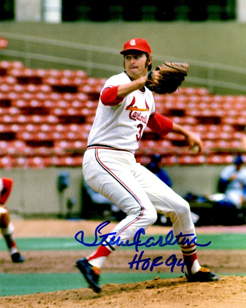 Kirkland Steve Carlton 8 X 10 Autograph Photo on Glossy Photo Paper