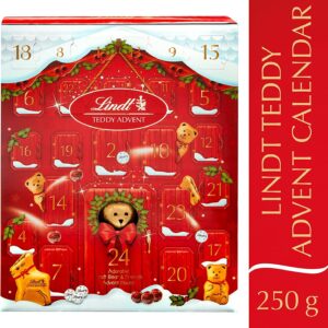 Lindt Bear & Friends Advent Calendar, 24 Fine Milk and White Chocolates, 250g