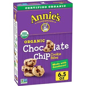 annie's organic chocolate chip cookie bites, 6.5 oz.