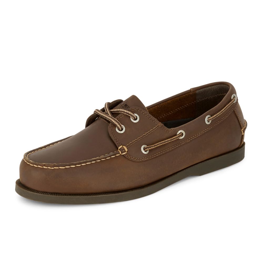 Dockers Men’s Vargas Leather Handsewn Boat Shoe,Rust, 9 M US