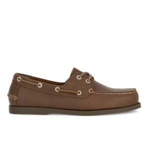 Dockers Men’s Vargas Leather Handsewn Boat Shoe,Rust, 9 M US