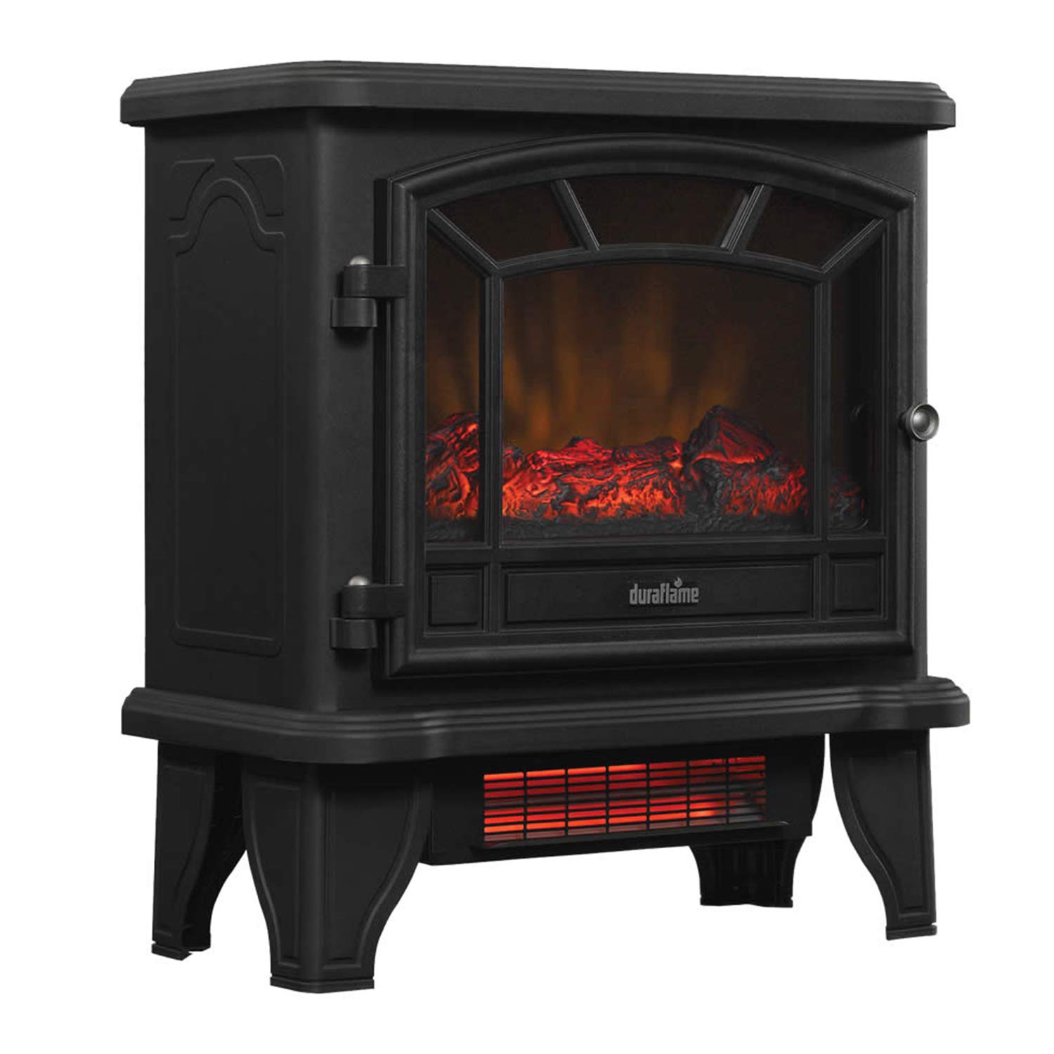 Duraflame DFI-550-22 Freestanding Infrared Quartz Fireplace Stove with Remote Control 1500W, Black