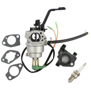huri carburetor carb with lever choke + intake manifold gasket + spark plug for generac honeywell sycamore generator