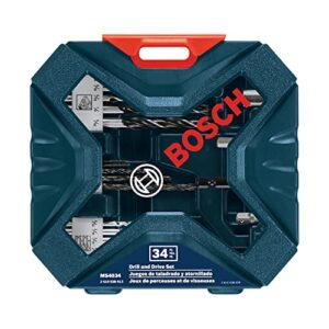 bosch ms4034 drilling and driving set (34-piece) , black