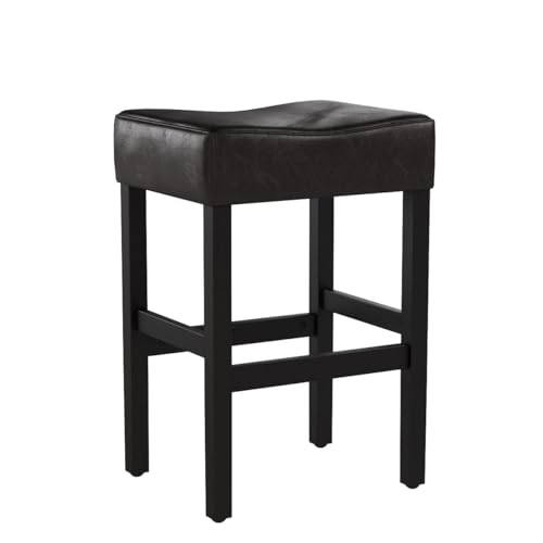 Christopher Knight Home Portman Leather Backless Counterstools, 2-Pcs Set, Brown