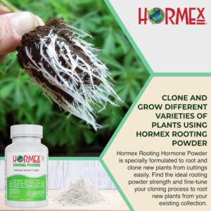 Hormex Rooting Powder #1 - for Moderately Difficult to Root Plants - 0.1 IBA Rooting Hormone for Plant Cuttings - Fast & Effective - Free of Alcohol, Dye, Gel & Preservatives for Healthier Roots, 21g