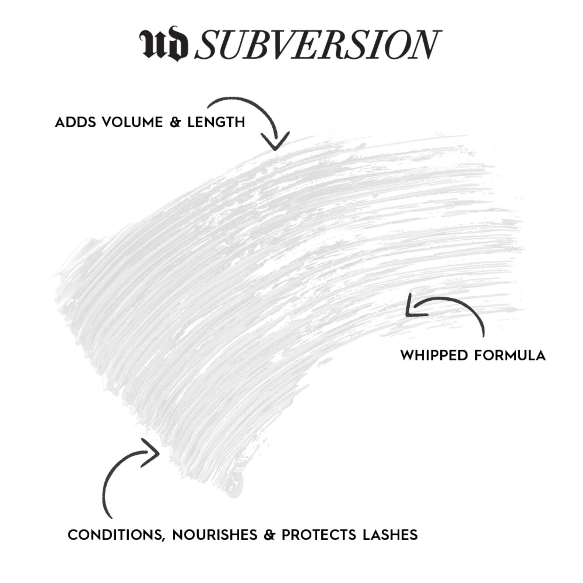 Urban Decay Subversion Eyelash Primer, White - Creamy Mascara Primer - For Length & Volume - Conditioning & Protective Formula with Panthenol & Vitamin E