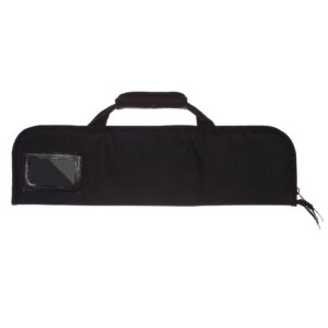 5 Pocket Padded Chef Knife Case Roll with 5 pc. Edge Guards (Black 5 Pocket bag w/5pc. Multi-Color Edge guards)