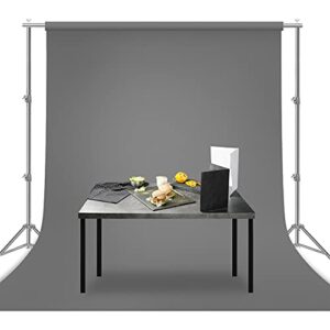 julius studio 6 ft. x 9 ft. pure gray background backdrop screen, superior 150gsm higher density thicker synthetic fabric material for professional studio, family events, grey video shooting, jsag105
