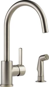 peerless precept single-handle kitchen sink faucet with side sprayer, stainless p199152lf-ss
