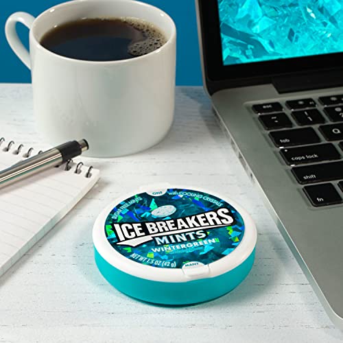 ICE BREAKERS Wintergreen Sugar Free Breath Mints Tins, 1.5 oz (8 Count)