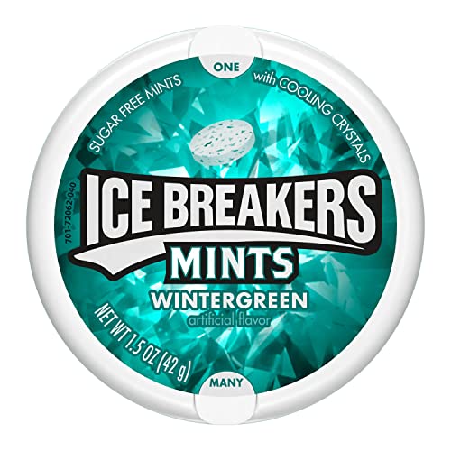 ICE BREAKERS Wintergreen Sugar Free Breath Mints Tins, 1.5 oz (8 Count)