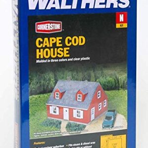 Walthers, Inc. Cape Cod House Kit, 2-3/8 X 2 X 1-5/8" 6 X 5 X 4.1cm