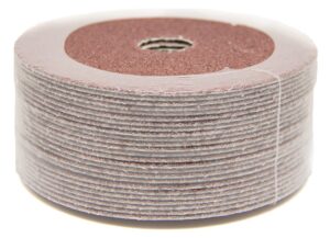benchmark abrasives 5" aluminum oxide resin fiber grinding and sanding discs for metals, wood, and fiberglass 7/8" arbor, use with angle grinder (25 pack) - 80 grit