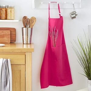 DII Everyday Basic Kitchen Collection, Chef Apron, Neon Pink