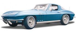 maisto 1965 chevy corvette, blue 31640bl - 1/18 scale diecast model toy car