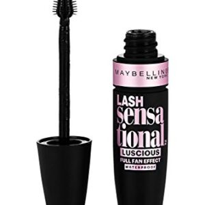 Maybelline New York Lash Sensational Luscious Waterproof Mascara, Brownish Black, 0.3 fl. oz.