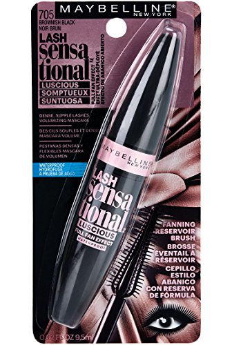 Maybelline New York Lash Sensational Luscious Waterproof Mascara, Brownish Black, 0.3 fl. oz.