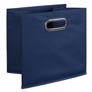 Niche Cubo Set of 6 Foldable Fabric Storage Bin with Label Holder- Blue