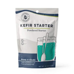 cultures for health kefir starter culture | 4 packets freeze dried starter powder | make kefir with milk, water, or juice | re-culture kefir probiotic drinks 2-7x each | cultures in less than a day