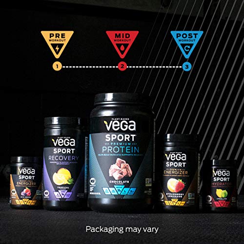 Vega Premium Sport Protein Mocha Protein Powder, Vegan, Non GMO, Gluten Free Plant Based Protein Powder Drink Mix, NSF Certified for Sport, 28.6 oz