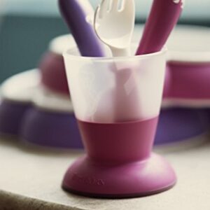 BABYBJORN Baby Plate, Spoon and Fork - Pink/Purple, 2-Pack