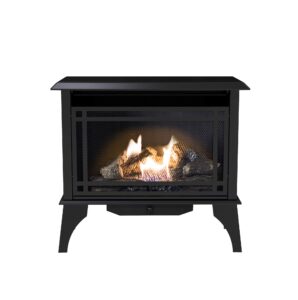 pleasant hearth vfs2-ph30dt 30,000 btu 32" intermediate gas vent free stove, black