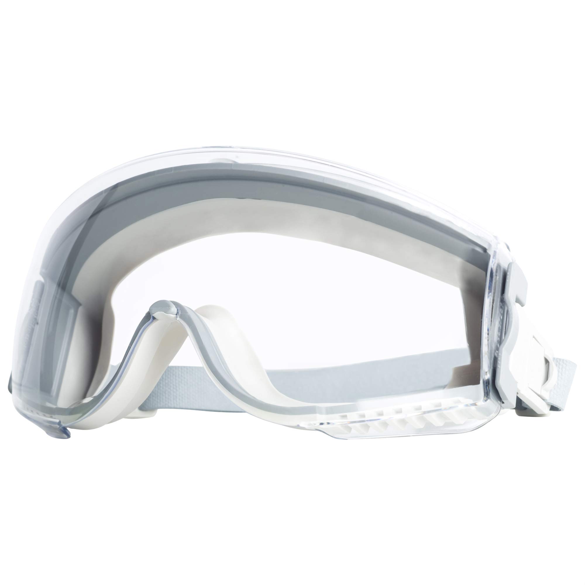 Honeywell Uvex Ademco Stealth Safety Goggles with Clear HydroShield Anti-Fog Lens, Grey Body & Neoprene Headband (S3960HS)