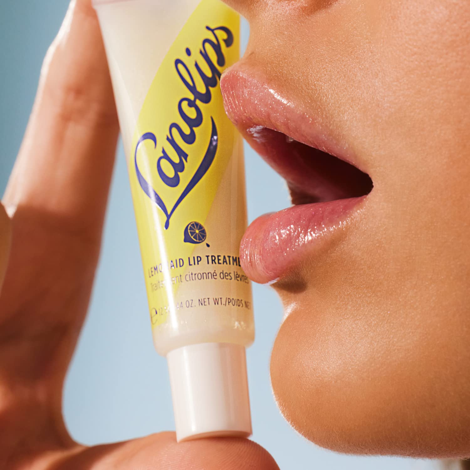Lanolips Lemonaid Lip Treatment - Clear Lip Gloss and Exfoliant with Lanolin, Lemon Oil, Vitamin E Oil and Shimmer - Tinted Lip Balm for Dry, Cracked, Peeling Lips (12.5g / 0.42oz)