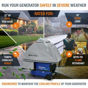 GenTent Generator Running Cover - Inverter Kit (Standard, Grey) - for Fully Encased Inverter Generators