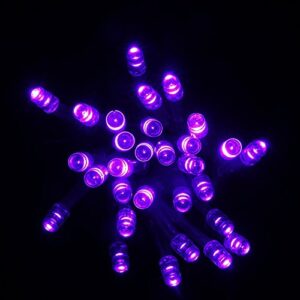 30 Mini Bulb LED Battery Operated Fairy String Lights in Purple for Valentines Day, Romantic Wedding, Home Decoration Room Lighting, Christmas, Crafts (158" inch Long String)