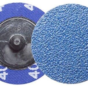 Benchmark Abrasives 2" Quick Change Zirconia Sanding Discs with a Male R-Type Backing Surface Finish Grind Polish Burr Rust Paint Removal Use with Die Grinder (25 Pack) - 60 Grit