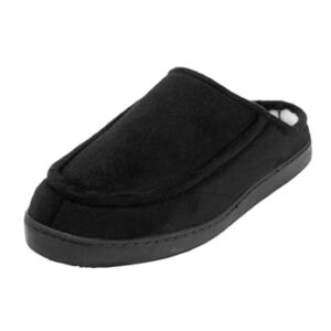 KingSize Men's Big & Tall Microsuede Clog Slippers - Big - 15 EW, Black