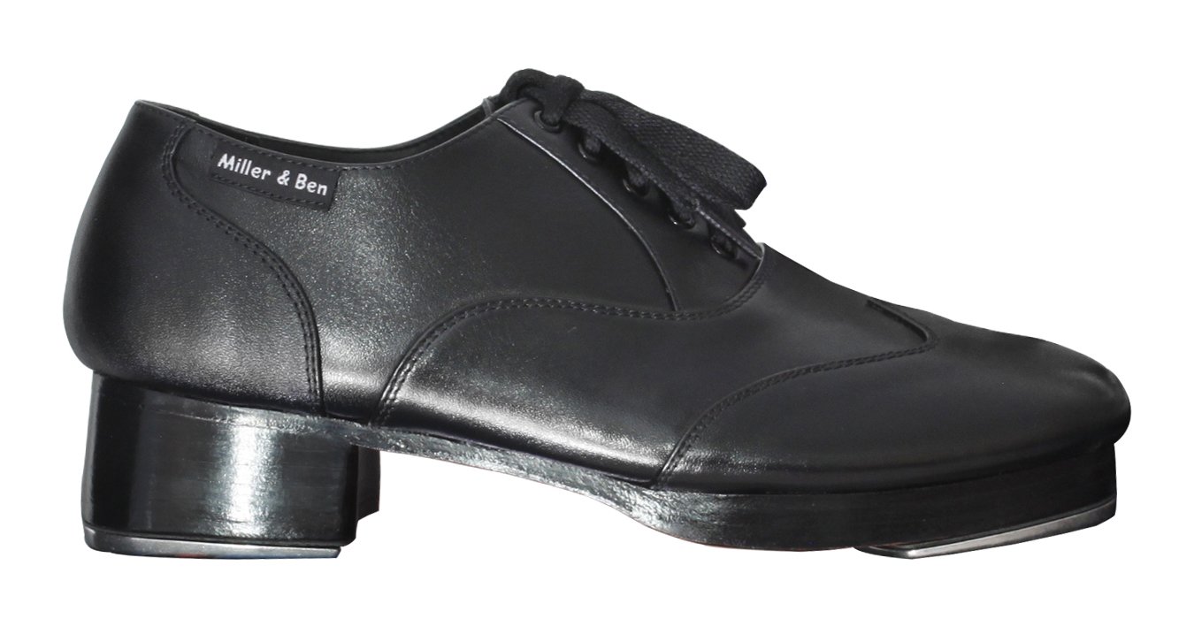 Miller & Ben Tap Shoes, Triple Threat, All Black Professional Tap Shoes (40.5 EU)